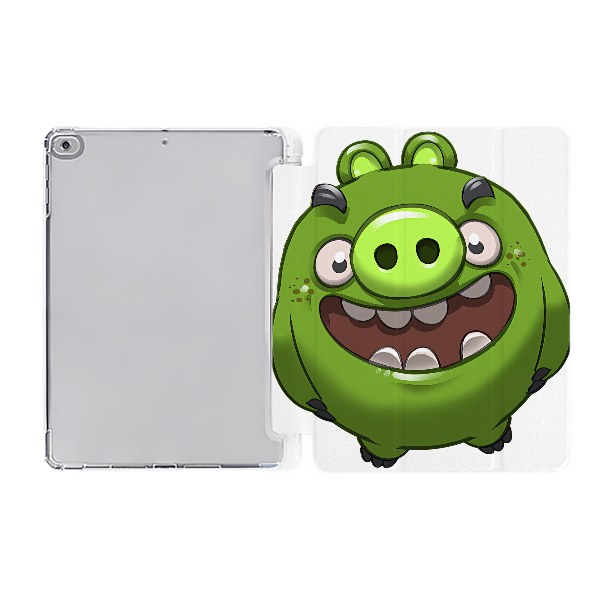 （画像用） Angry Birds アングリーバード IPad ケース ペン収納付き 三つ折りスタンド PUレザー×シリコン 対応機種9.5/10.5/10.9インチ